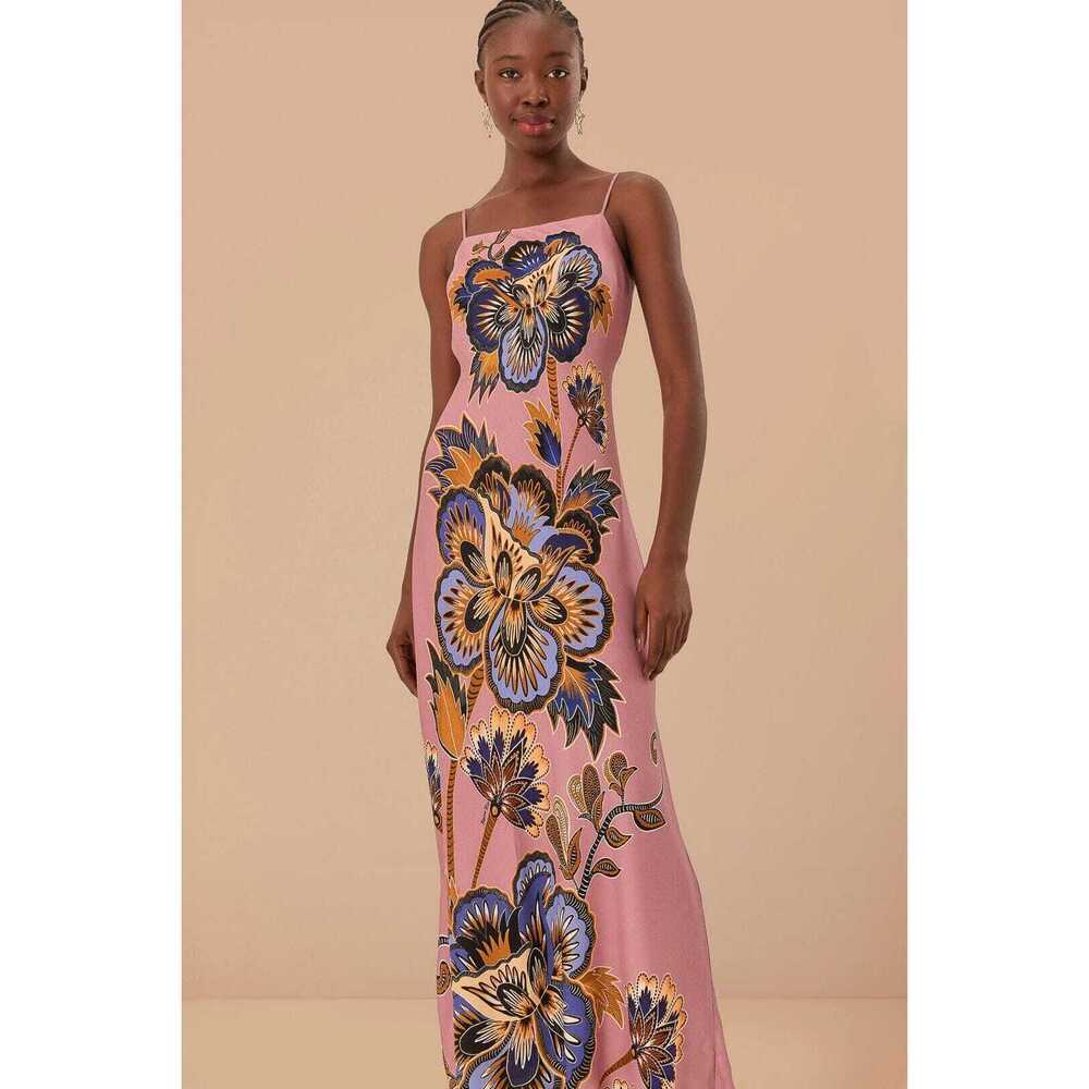 Pink Maxi Floral LENZING™ ECOVERO™ Viscose Slip Maxi Dress